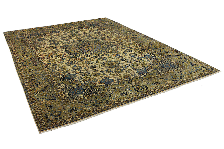 Kashan Perzisch Tapijt 395x288 - Afbeelding 1