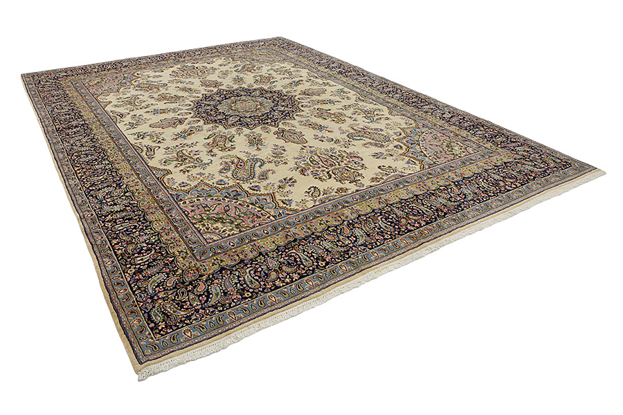 Tabriz - Antique Perzisch Tapijt 414x304 - Afbeelding 1