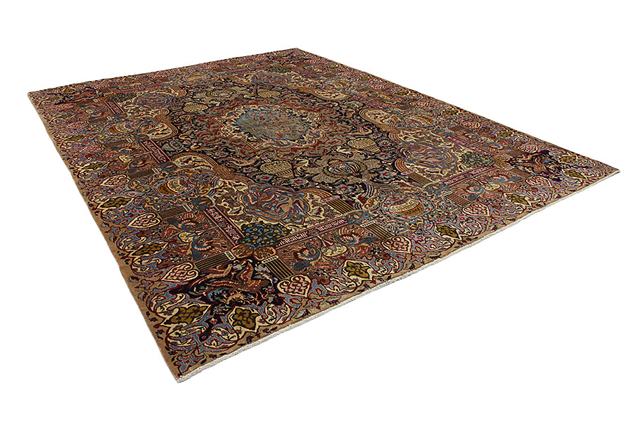 Kashmar - old Perzisch Tapijt 393x306 - Afbeelding 1