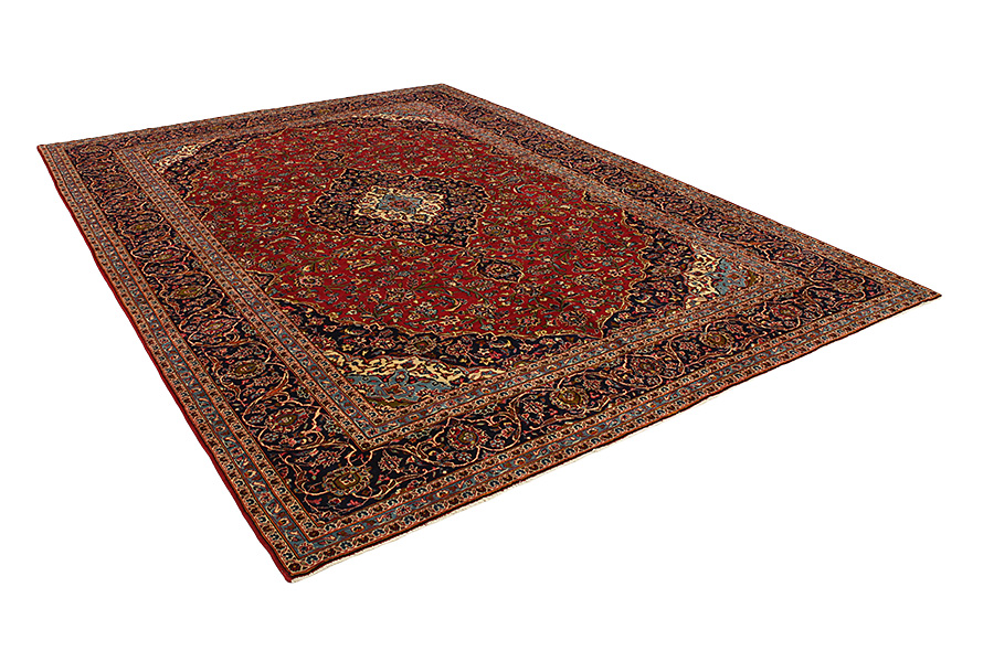 Kashan Perzisch Tapijt 406x288 - Afbeelding 1