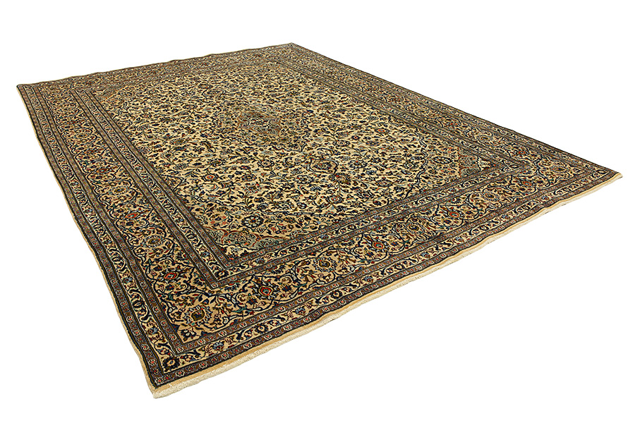 Kashan Perzisch Tapijt 394x298 - Afbeelding 1