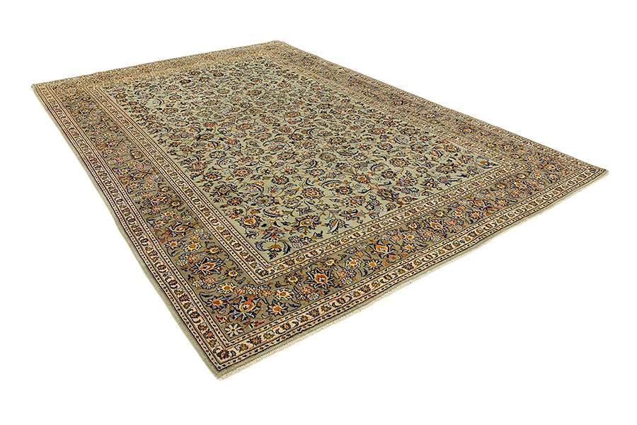 Kashan Perzisch Tapijt 386x262 - Afbeelding 1