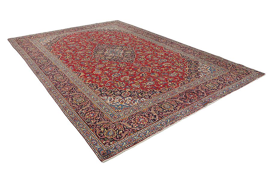 Kashan Perzisch Tapijt 405x280 - Afbeelding 1
