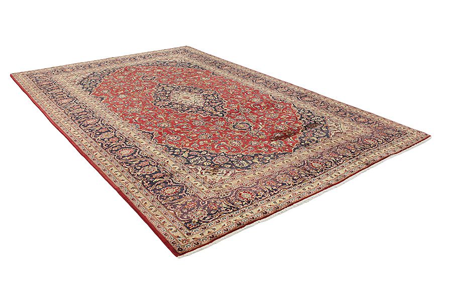 Kashan Perzisch Tapijt 380x250 - Afbeelding 1