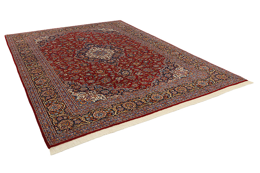 Kashan Perzisch Tapijt 368x270 - Afbeelding 1