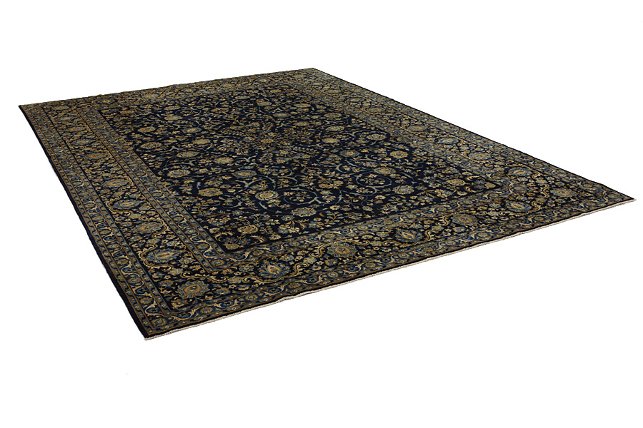 Kashan Perzisch Tapijt 381x280 - Afbeelding 1