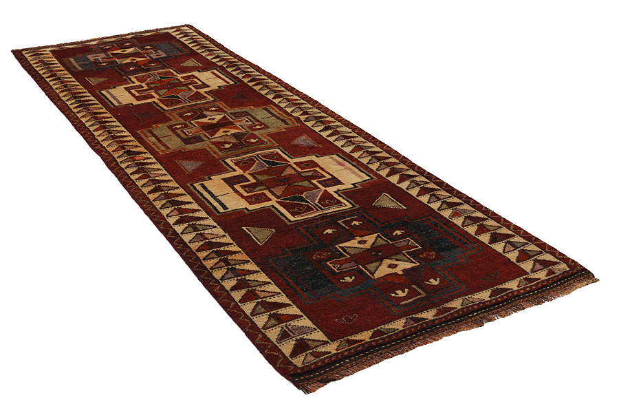 Bakhtiari - Gabbeh Perzisch Tapijt 382x124 - Afbeelding 1