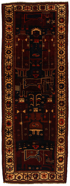 Bakhtiari - Qashqai Perzisch Tapijt 424x156