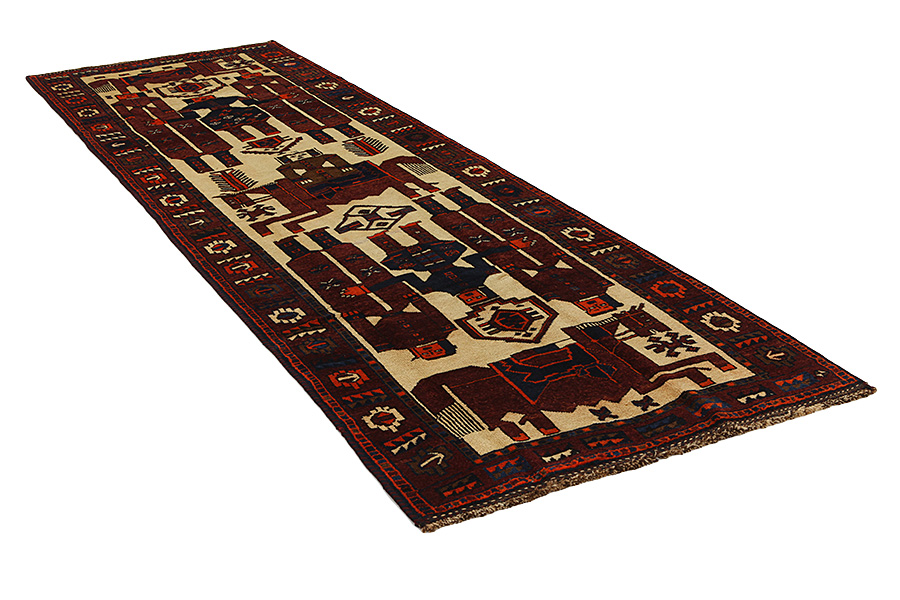 Bakhtiari - Qashqai Perzisch Tapijt 413x133 - Afbeelding 1