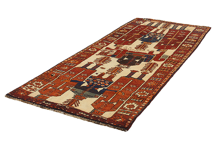 Bakhtiari - Qashqai Perzisch Tapijt 343x137 - Afbeelding 2
