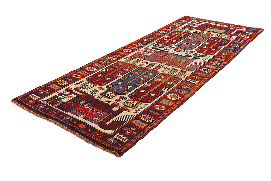 Bakhtiari - Qashqai Perzisch Tapijt 361x137 - Afbeelding 2