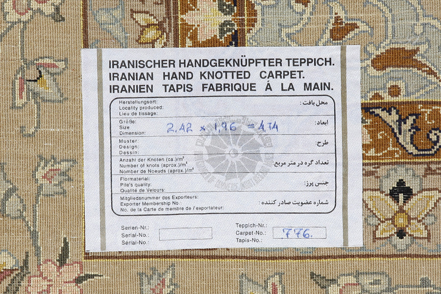 Isfahan Perzisch Tapijt 242x196 - Afbeelding 12
