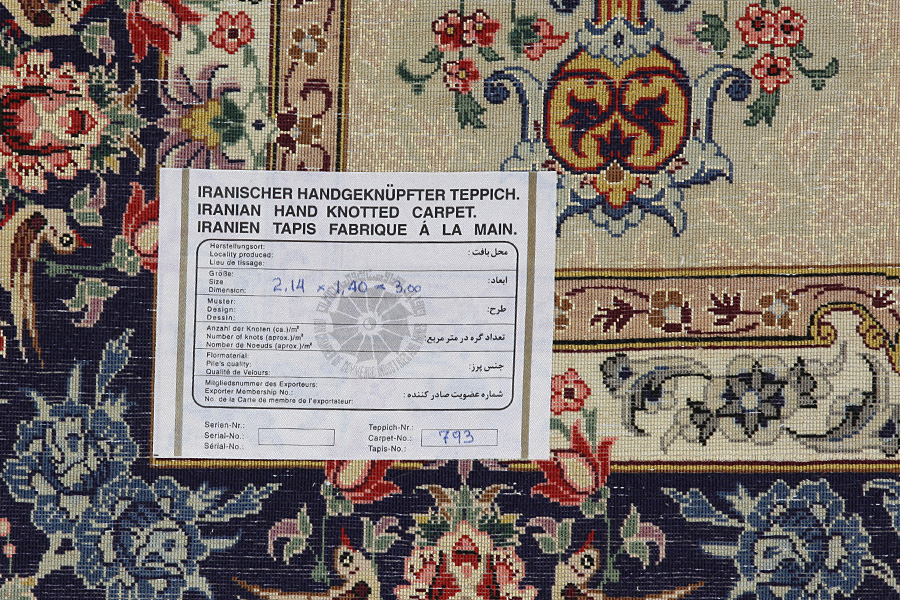 Isfahan Perzisch Tapijt 214x140 - Afbeelding 9