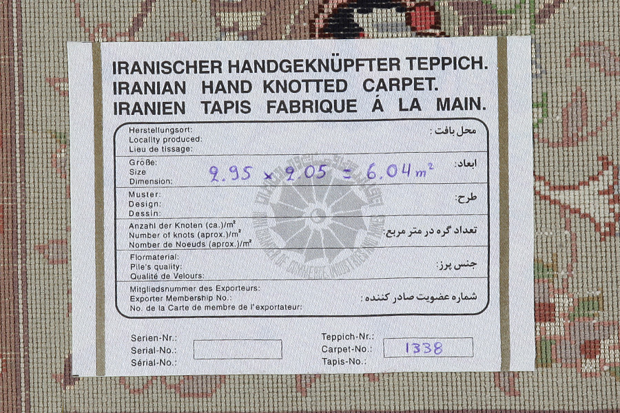 Tabriz Perzisch Tapijt 295x205 - Afbeelding 12