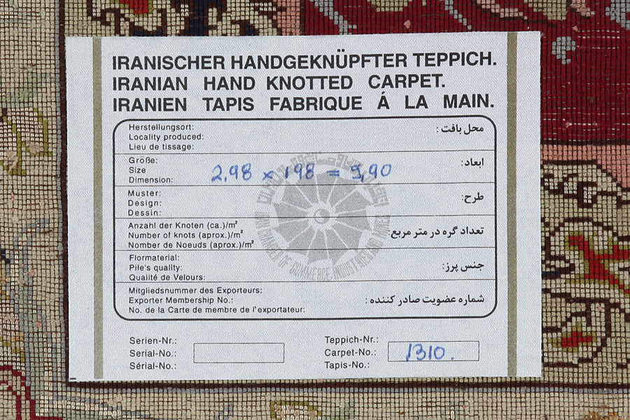 Tabriz Perzisch Tapijt 298x198 - Afbeelding 10