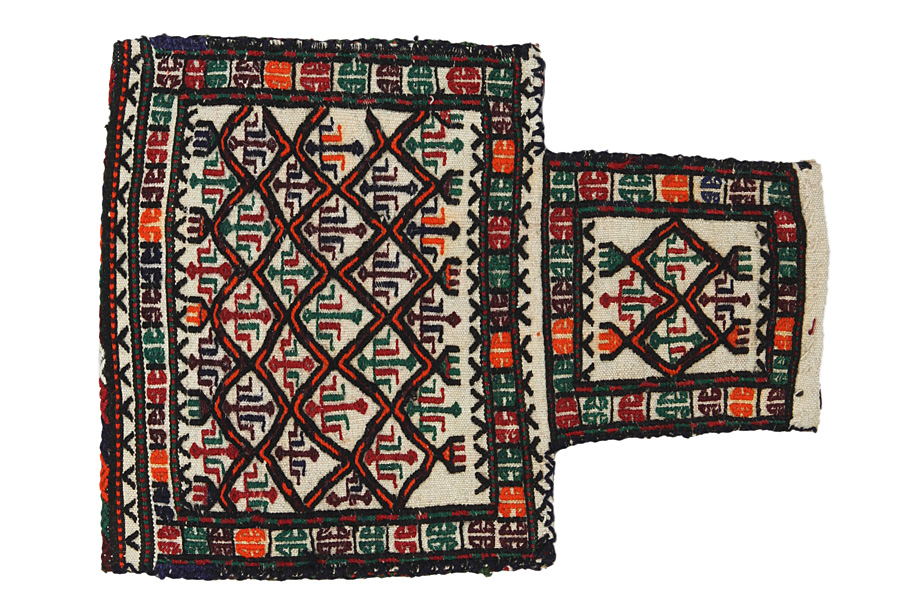 Afshar - Zadeltas Perzisch Tapijt 43x32 - Afbeelding 1