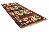 Bakhtiari - Gabbeh Perzisch Tapijt 398x143 - Afbeelding 1
