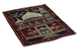 Bidjar Perzisch Tapijt 101x68 - Afbeelding 1